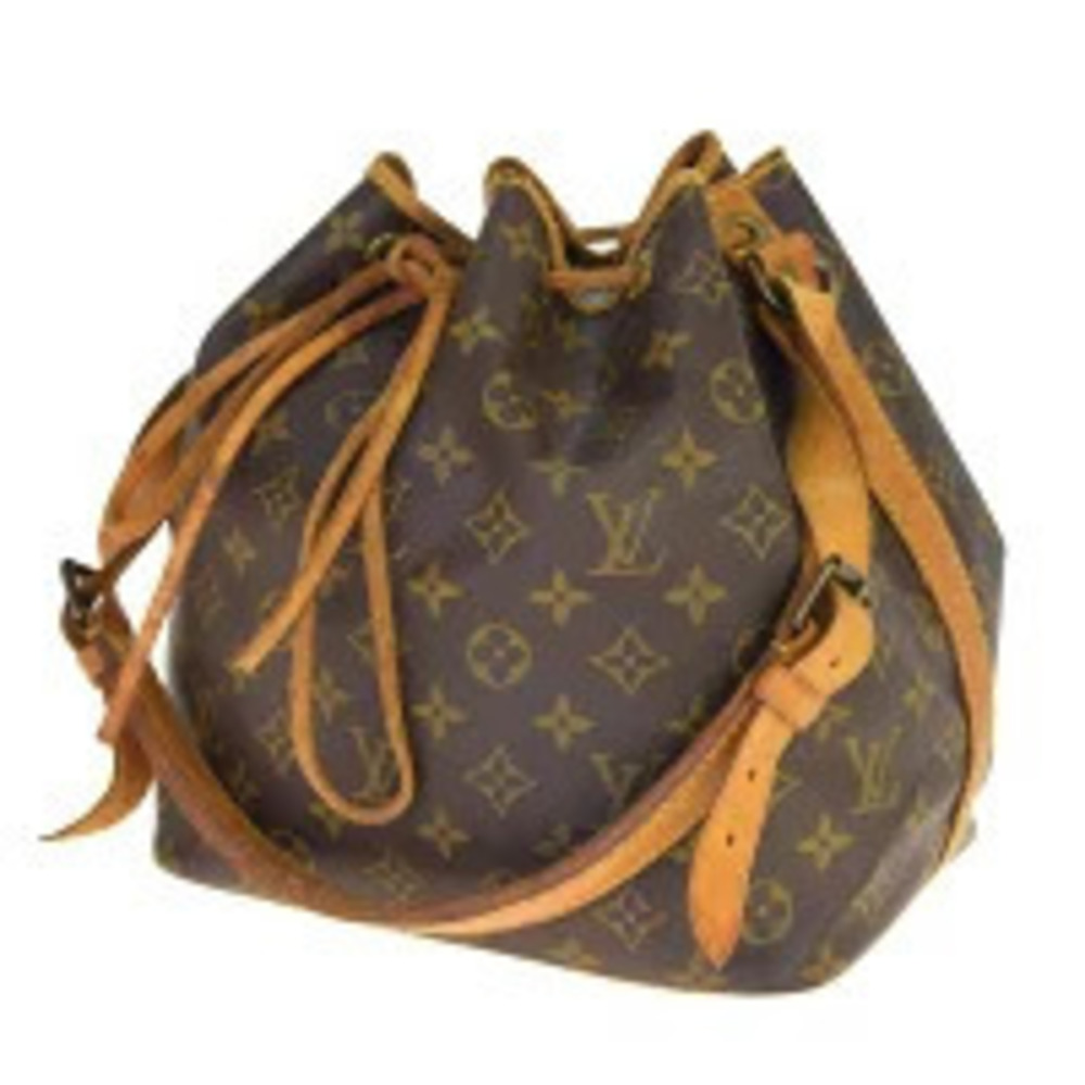Louis Vuitton Monogram Noe Shoulder Bag Canvas Leather Brown